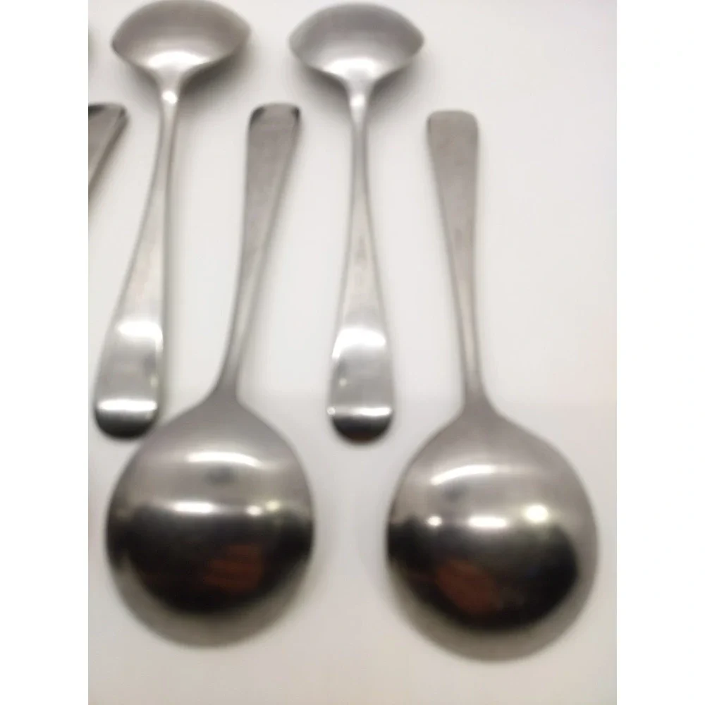 Supreme Cutlery Towle Japan Liberty Bell Stainless Steel Soup Spoon Set of (8)